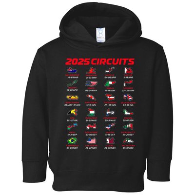 2025 Formula Racing Track Circuits 2025 Toddler Hoodie
