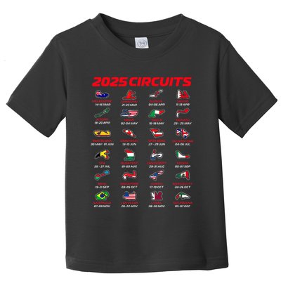 2025 Formula Racing Track Circuits 2025 Toddler T-Shirt