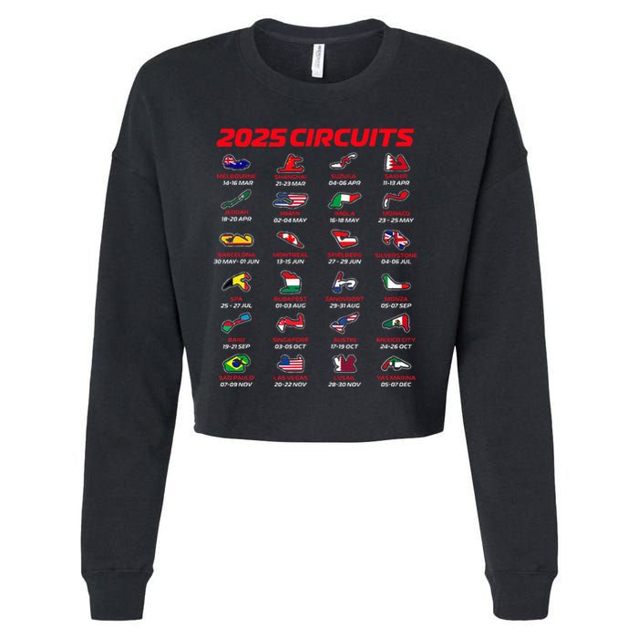 2025 Formula Racing Track Circuits 2025 Cropped Pullover Crew