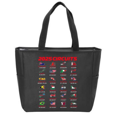 2025 Formula Racing Track Circuits 2025 Zip Tote Bag