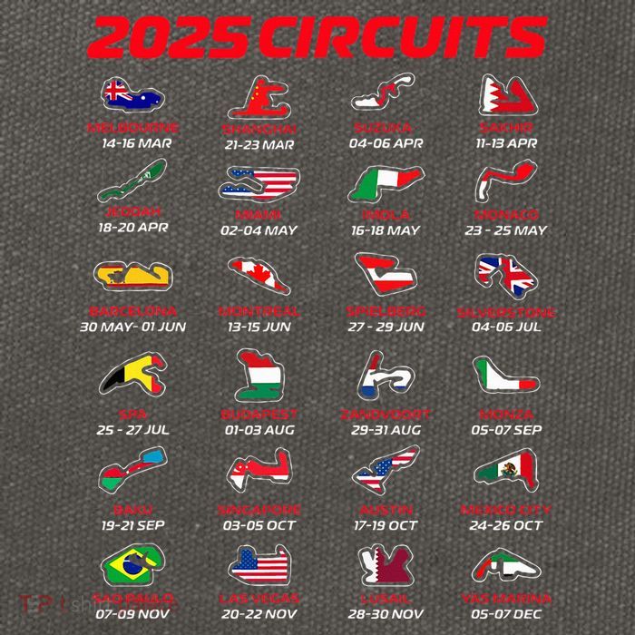 2025 Formula Racing Track Circuits 2025 Cotton Canvas Backpack
