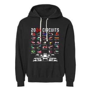 2024 Formula Racing Track Formula Race Formula Car Fan Garment-Dyed Fleece Hoodie