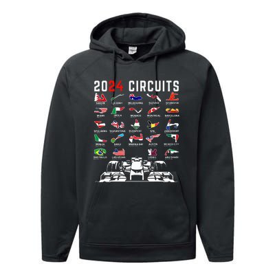 2024 Formula Racing Track Formula Race Formula Car Fan Performance Fleece Hoodie