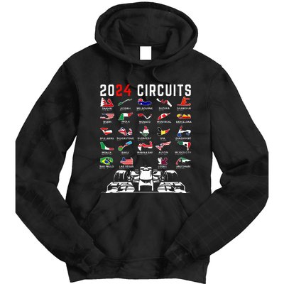 2024 Formula Racing Track Formula Race Formula Car Fan Tie Dye Hoodie