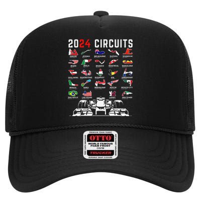 2024 Formula Racing Track Formula Race Formula Car Fan High Crown Mesh Back Trucker Hat