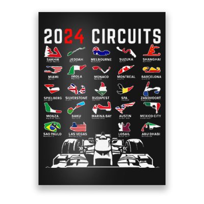 2024 Formula Racing Track Formula Race Formula Car Fan Poster