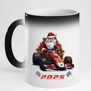 2025 Formula Racing Track Formula Race Formula Car Fan Santa 11oz Black Color Changing Mug