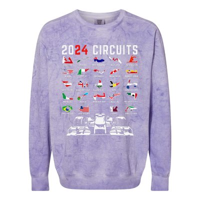 2024 Formula Racing Track Formula Race Formula Car Fan Colorblast Crewneck Sweatshirt