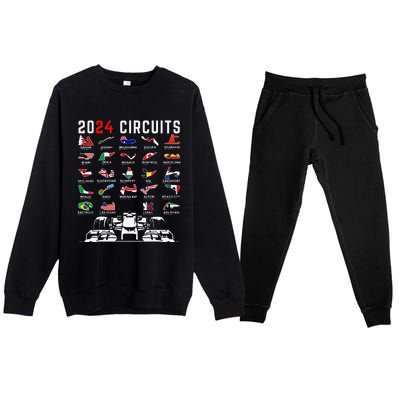 2024 Formula Racing Track Formula Race Formula Car Fan Premium Crewneck Sweatsuit Set