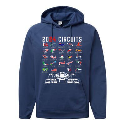 2024 Formula Racing Track Formula Race Formula Car Fan Performance Fleece Hoodie