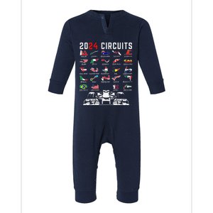 2024 Formula Racing Track Formula Race Formula Car Fan Infant Fleece One Piece