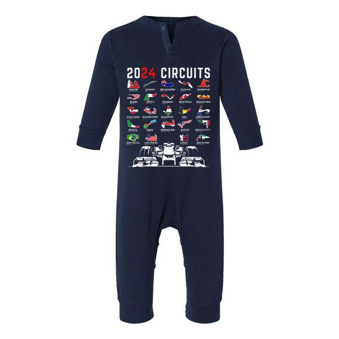 2024 Formula Racing Track Formula Race Formula Car Fan Infant Fleece One Piece