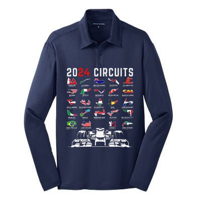 2024 Formula Racing Track Formula Race Formula Car Fan Silk Touch Performance Long Sleeve Polo