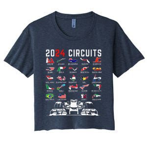 2024 Formula Racing Track Formula Race Formula Car Fan Women's Crop Top Tee