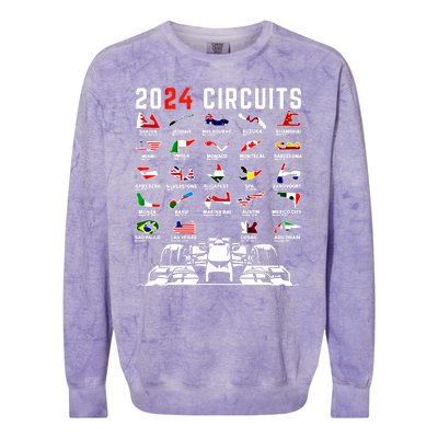 2024 Formula Racing Track Formula Race Formula Car Fan Gift Colorblast Crewneck Sweatshirt