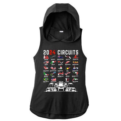 2024 Formula Racing Track Formula Race Formula Car Fan Gift Ladies PosiCharge Tri-Blend Wicking Draft Hoodie Tank