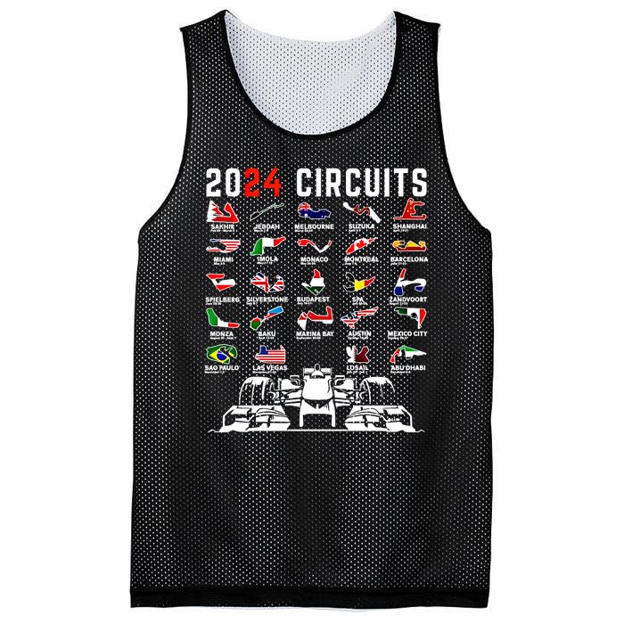 2024 Formula Racing Track Formula Race Formula Car Fan Gift Mesh Reversible Basketball Jersey Tank