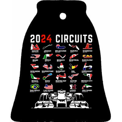 2024 Formula Racing Track Formula Race Formula Car Fan Gift Ceramic Bell Ornament