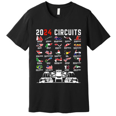 2024 Formula Racing Track Formula Race Formula Car Fan Gift Premium T-Shirt