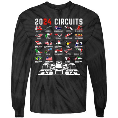 2024 Formula Racing Track Formula Race Formula Car Fan Gift Tie-Dye Long Sleeve Shirt