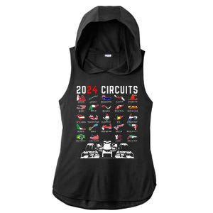 2024 Formula Racing Track Formula Race Formula Car Fan Ladies PosiCharge Tri-Blend Wicking Draft Hoodie Tank