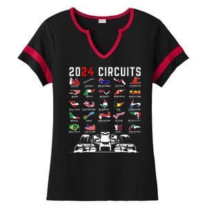 2024 Formula Racing Track Formula Race Formula Car Fan Ladies Halftime Notch Neck Tee