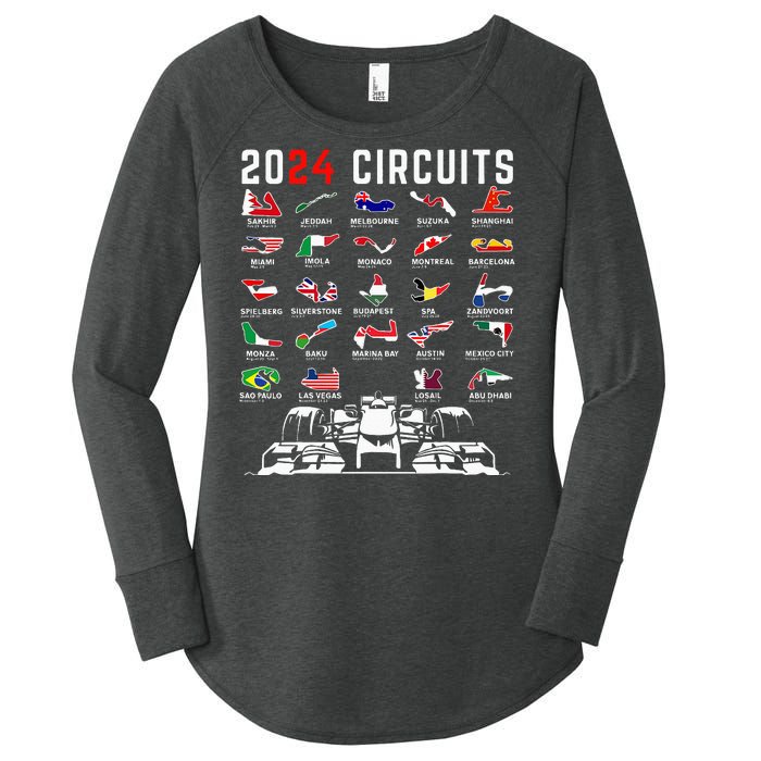 2024 Formula Racing Track Formula Race Formula Car Fan Women's Perfect Tri Tunic Long Sleeve Shirt