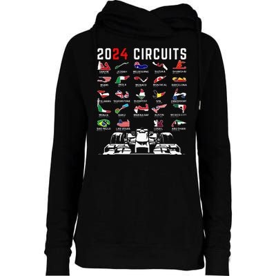 2024 Formula Racing Track Formula Race Formula Car Fan Womens Funnel Neck Pullover Hood