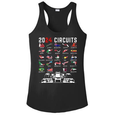 2024 Formula Racing Track Formula Race Formula Car Fan Ladies PosiCharge Competitor Racerback Tank