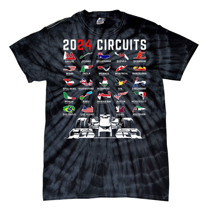 2024 Formula Racing Track Formula Race Formula Car Fan Tie-Dye T-Shirt