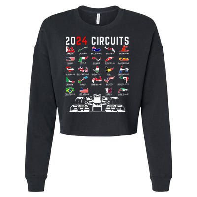 2024 Formula Racing Track Formula Race Formula Car Fan Cropped Pullover Crew