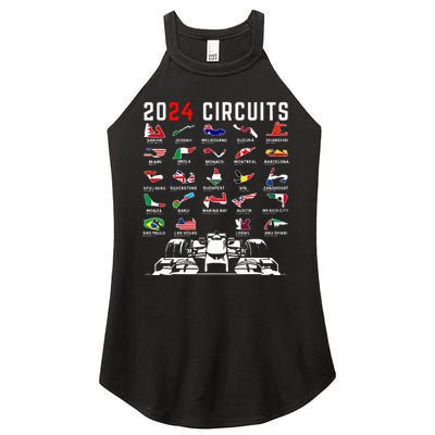 2024 Formula Racing Track Formula Race Formula Car Fan Women's Perfect Tri Rocker Tank