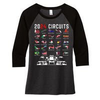 2024 Formula Racing Track Formula Race Formula Car Fan Women's Tri-Blend 3/4-Sleeve Raglan Shirt