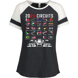 2024 Formula Racing Track Formula Race Formula Car Fan Enza Ladies Jersey Colorblock Tee