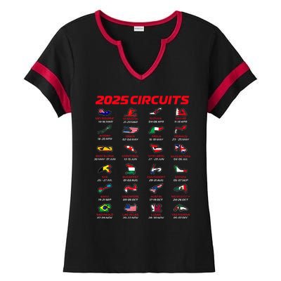 2025 Formula Racing Track Formula Race Circuits 2025 Ladies Halftime Notch Neck Tee