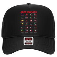 2025 Formula Racing Track Formula Race Circuits 2025 High Crown Mesh Back Trucker Hat