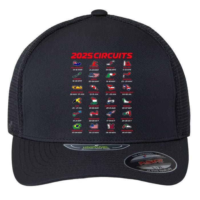 2025 Formula Racing Track Formula Race Circuits 2025 Flexfit Unipanel Trucker Cap