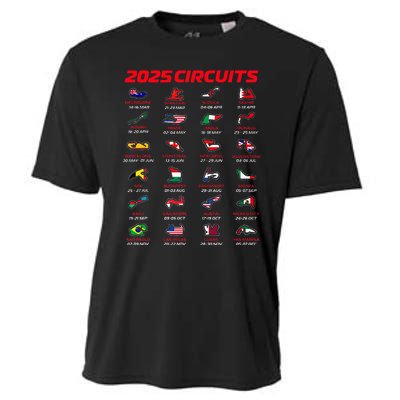 2025 Formula Racing Track Formula Race Circuits 2025 Cooling Performance Crew T-Shirt