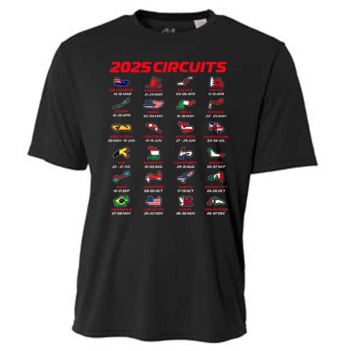 2025 Formula Racing Track Formula Race Circuits 2025 Cooling Performance Crew T-Shirt