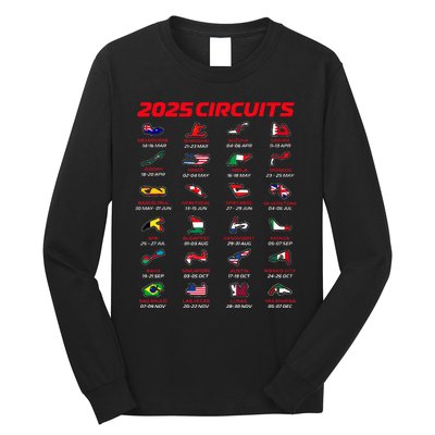 2025 Formula Racing Track Formula Race Circuits 2025 Long Sleeve Shirt