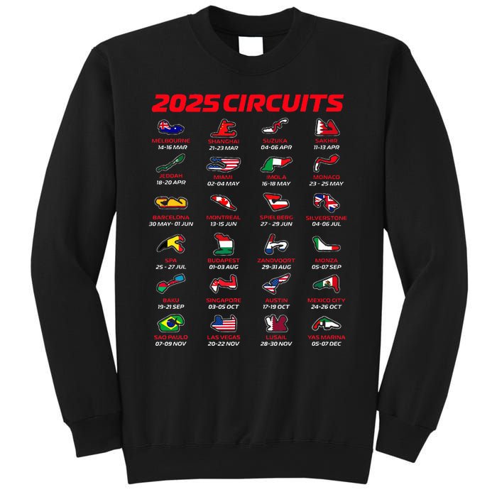 2025 Formula Racing Track Formula Race Circuits 2025 Sweatshirt