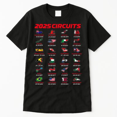 2025 Formula Racing Track Formula Race Circuits 2025 Tall T-Shirt