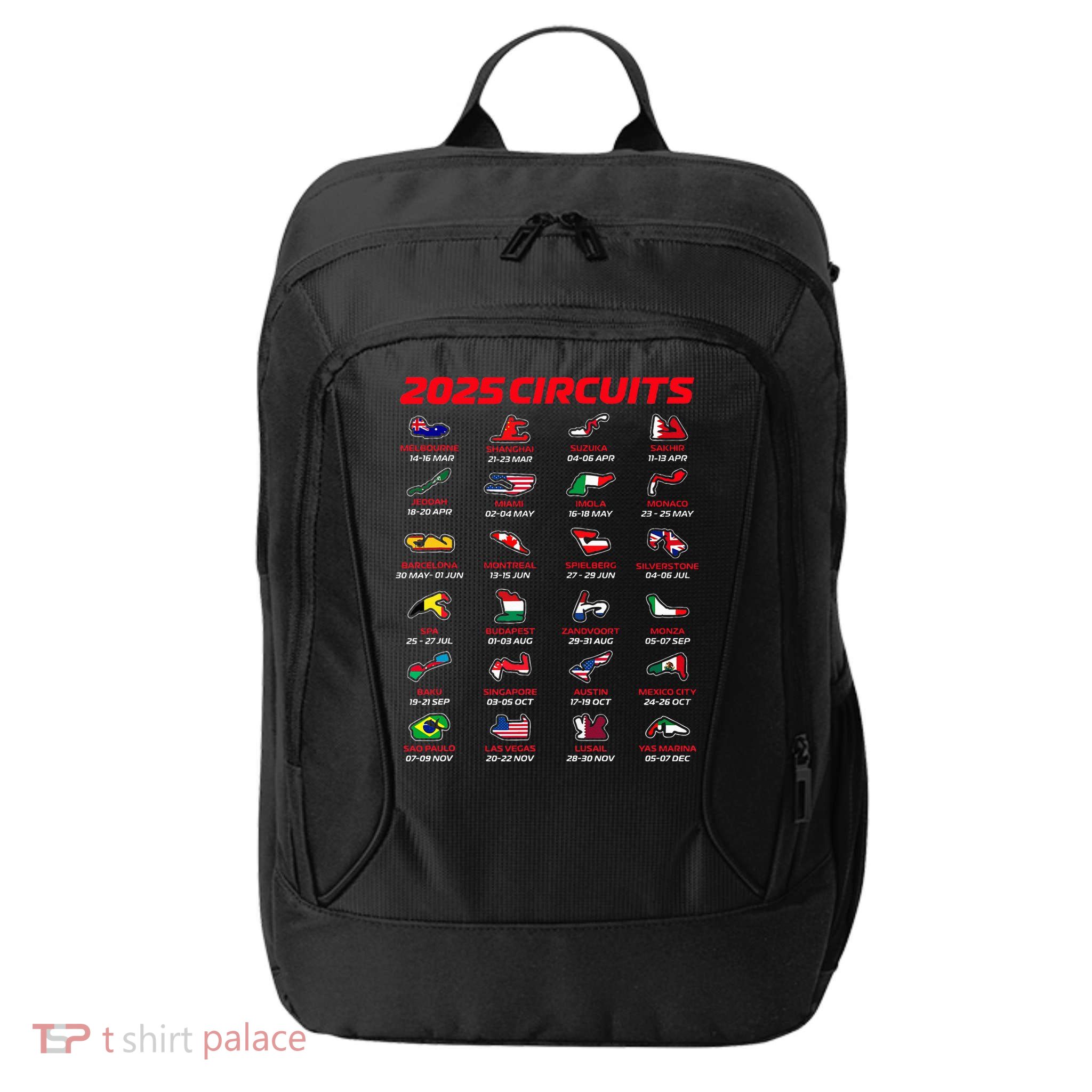 2025 Formula Racing Track Formula Race Circuits 2025 City Backpack
