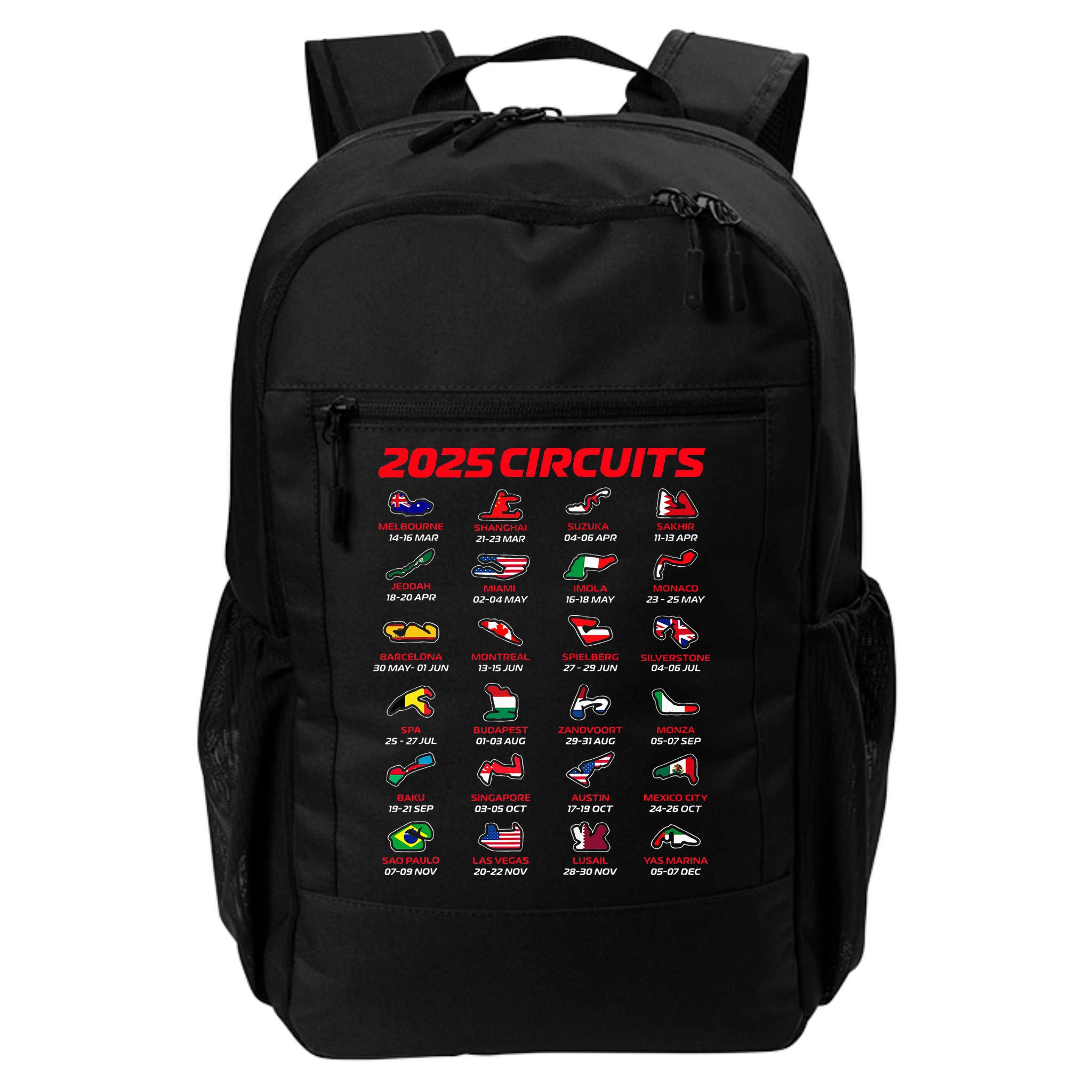 2025 Formula Racing Track Formula Race Circuits 2025 Backpack