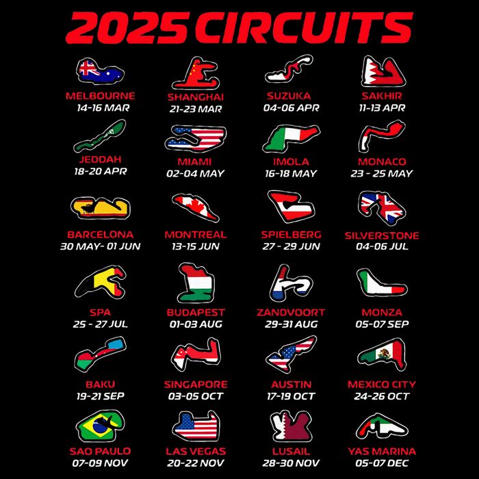 2025 Formula Racing Track Formula Race Circuits 2025 Bucket Hat