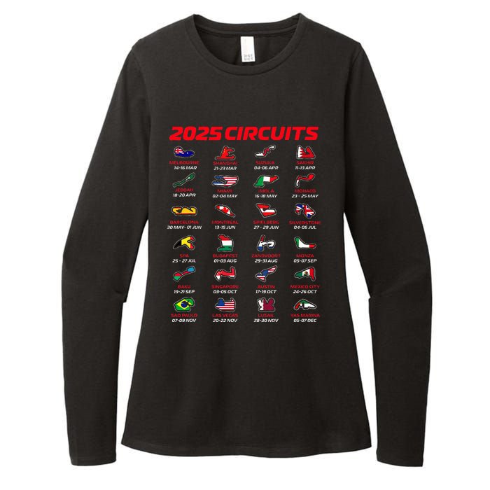 2025 Formula Racing Track Formula Race Circuits 2025 Womens CVC Long Sleeve Shirt