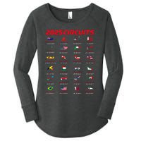 2025 Formula Racing Track Formula Race Circuits 2025 Women's Perfect Tri Tunic Long Sleeve Shirt