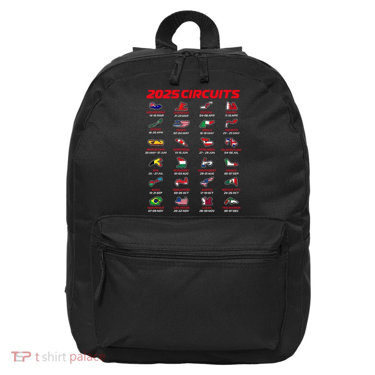 2025 Formula Racing Track Formula Race Circuits 2025 16 in Basic Backpack