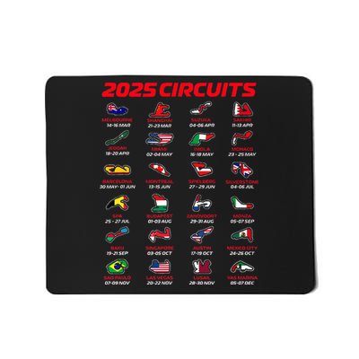 2025 Formula Racing Track Formula Race Circuits 2025 Mousepad