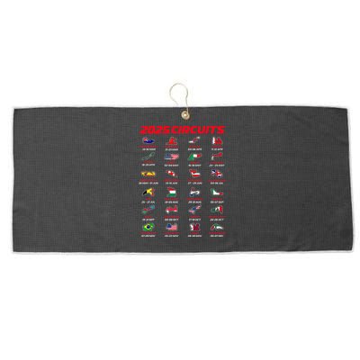2025 Formula Racing Track Formula Race Circuits 2025 Large Microfiber Waffle Golf Towel